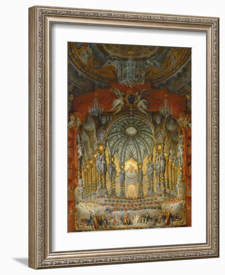 Concert Given by Cardinal De La Rochefoucauld at the Argentina Theatre in Rome-Giovanni Paolo Pannini-Framed Giclee Print