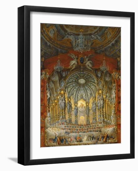 Concert Given by Cardinal De La Rochefoucauld at the Argentina Theatre in Rome-Giovanni Paolo Pannini-Framed Giclee Print