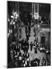 Concert-Goers Milling About on Grand Staircase of the Paris Opera House-null-Mounted Photographic Print