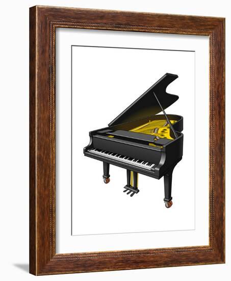 Concert Grand Piano, Musical Instrument-Encyclopaedia Britannica-Framed Art Print