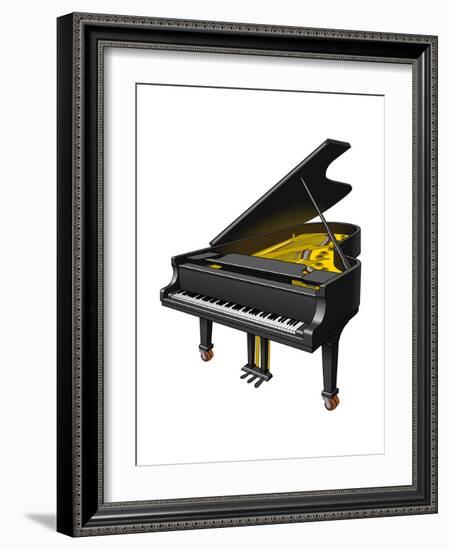 Concert Grand Piano, Musical Instrument-Encyclopaedia Britannica-Framed Art Print