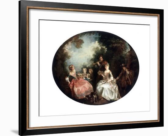 Concert in a Park, 18th Century-Nicolas Lancret-Framed Giclee Print