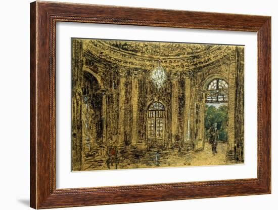 Concert in Sanssouci, (Stud), 1850S-Adolph Menzel-Framed Giclee Print