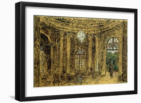 Concert in Sanssouci, (Stud), 1850S-Adolph Menzel-Framed Giclee Print