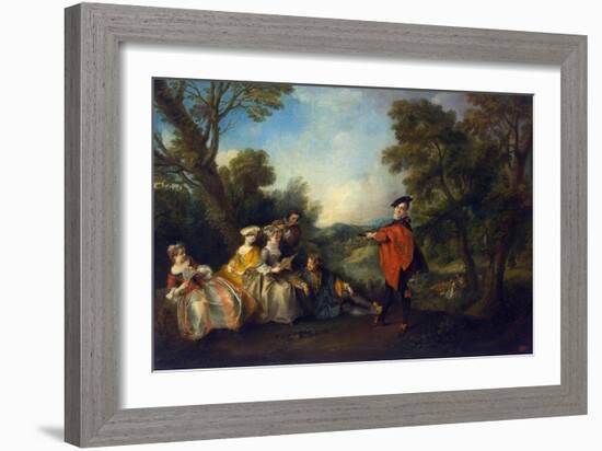 Concert in the Park, 1720-1743-Nicolas Lancret-Framed Giclee Print