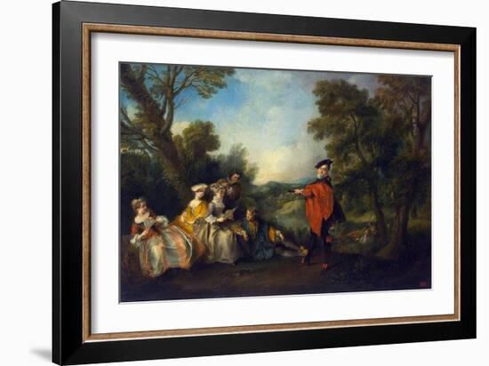 Concert in the Park, 1720-1743-Nicolas Lancret-Framed Giclee Print