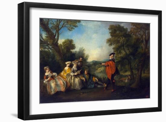 Concert in the Park, 1720-1743-Nicolas Lancret-Framed Giclee Print