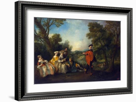 Concert in the Park, 1720-1743-Nicolas Lancret-Framed Giclee Print