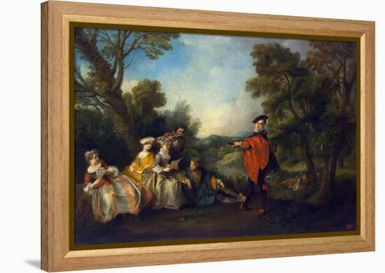 Concert in the Park, 1720-1743-Nicolas Lancret-Framed Premier Image Canvas