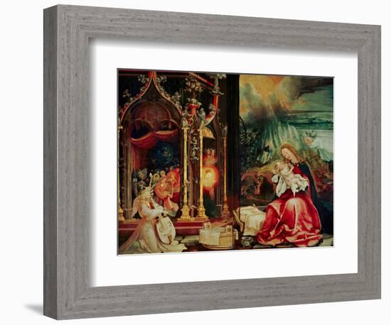 Concert of the Angels, the Madonna in Prayer, and Nativity, from the Isenheim Altarpiece, 1515-Matthias Grünewald-Framed Giclee Print