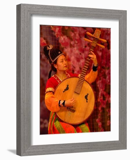 Concert of Traditional Chinese Music Instruments, Shaanxi Grand Opera House, Xi'an, China-Pete Oxford-Framed Photographic Print