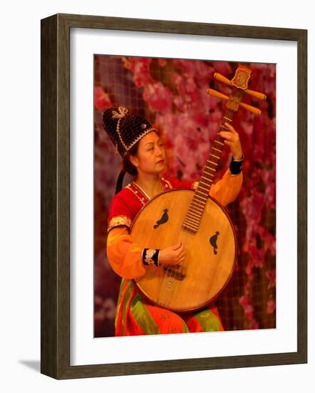 Concert of Traditional Chinese Music Instruments, Shaanxi Grand Opera House, Xi'an, China-Pete Oxford-Framed Photographic Print