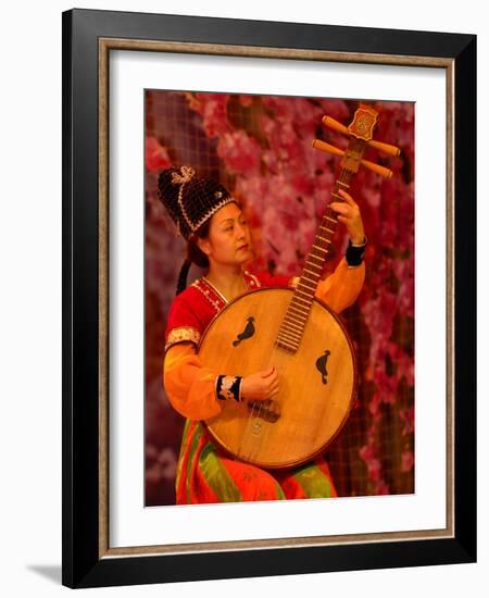 Concert of Traditional Chinese Music Instruments, Shaanxi Grand Opera House, Xi'an, China-Pete Oxford-Framed Photographic Print