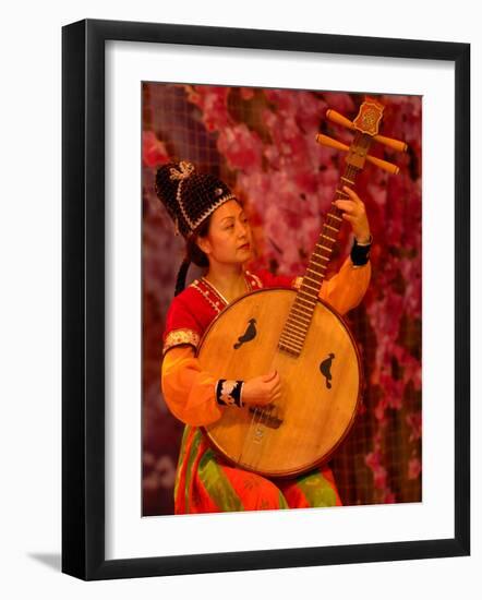 Concert of Traditional Chinese Music Instruments, Shaanxi Grand Opera House, Xi'an, China-Pete Oxford-Framed Photographic Print