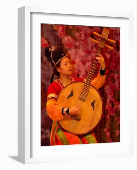Concert of Traditional Chinese Music Instruments, Shaanxi Grand Opera House, Xi'an, China-Pete Oxford-Framed Photographic Print