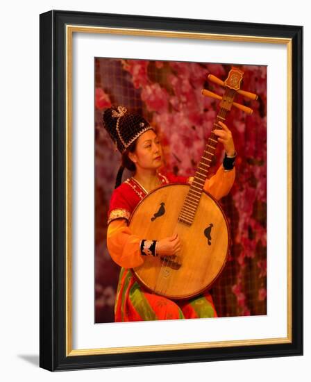 Concert of Traditional Chinese Music Instruments, Shaanxi Grand Opera House, Xi'an, China-Pete Oxford-Framed Photographic Print