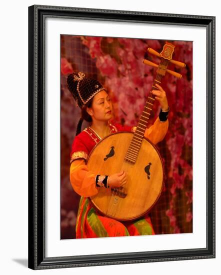 Concert of Traditional Chinese Music Instruments, Shaanxi Grand Opera House, Xi'an, China-Pete Oxford-Framed Photographic Print