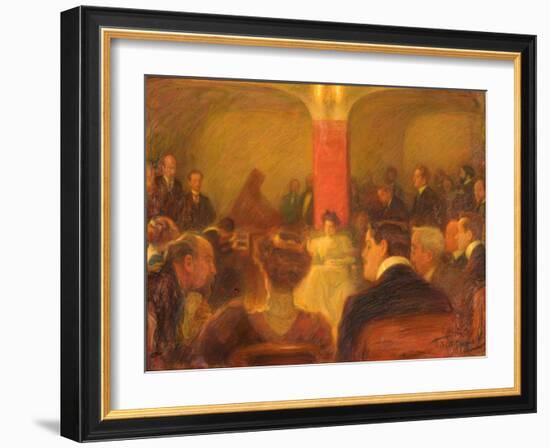 Concert of Wanda Landowska, 1907-Leonid Osipovich Pasternak-Framed Giclee Print