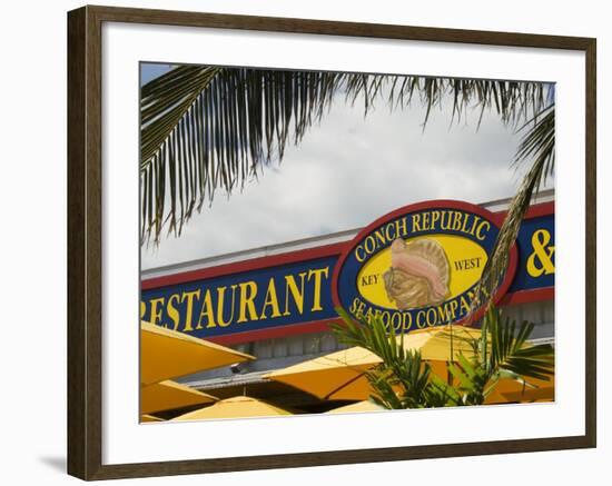 Conch Republic Restaurant Beside the Marina, Key West, Florida, USA-R H Productions-Framed Photographic Print