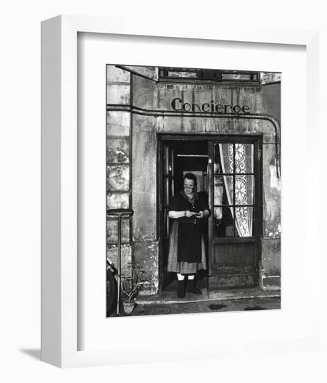 Concierge with Spectacles-Robert Doisneau-Framed Art Print