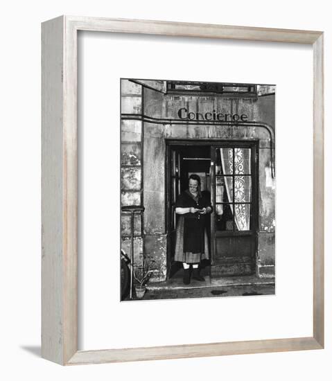 Concierge with Spectacles-Robert Doisneau-Framed Art Print