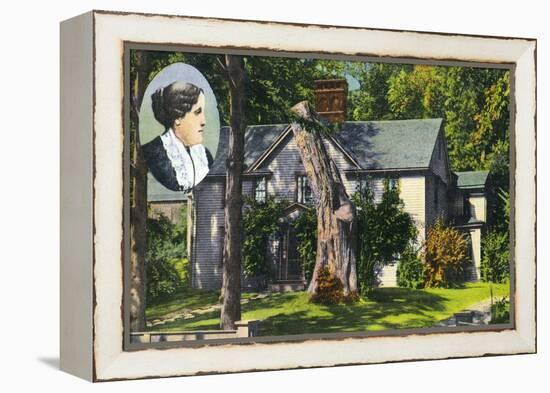 Concord, Massachusetts - View of Louisa May Alcott House-Lantern Press-Framed Stretched Canvas