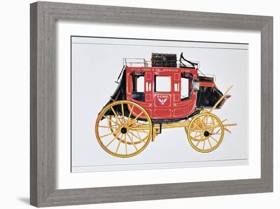 Concord Stagecoach Used by Wells Fargo and Co. Made in Concord, New Hampshire-American School-Framed Giclee Print