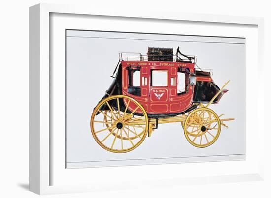 Concord Stagecoach Used by Wells Fargo and Co. Made in Concord, New Hampshire-American School-Framed Giclee Print