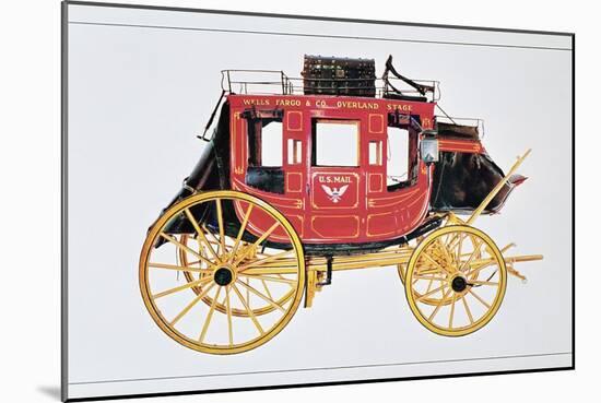 Concord Stagecoach Used by Wells Fargo and Co. Made in Concord, New Hampshire-American School-Mounted Giclee Print