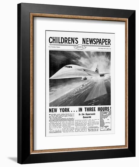 Concorde, Front Page of 'The Children's Newspaper', November 1963-English School-Framed Giclee Print