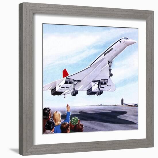 Concorde Landing in New York on 22 November 1977-John Keay-Framed Giclee Print