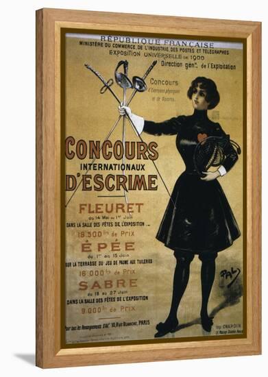 Concours Internationaux d'Escrime, 1900 Summer Olympics, Poster-null-Framed Premier Image Canvas