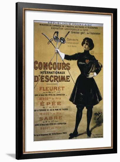 Concours Internationaux d'Escrime, 1900 Summer Olympics, Poster-null-Framed Giclee Print