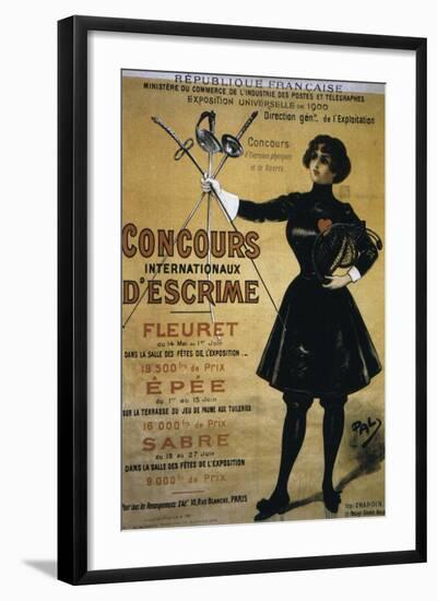 Concours Internationaux d'Escrime, 1900 Summer Olympics, Poster-null-Framed Giclee Print