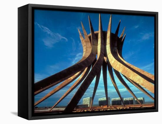 Concrete Framework for Conical Roman Catholic Cathedral Designed by Architect Oscar Niemeyer-Dmitri Kessel-Framed Premier Image Canvas