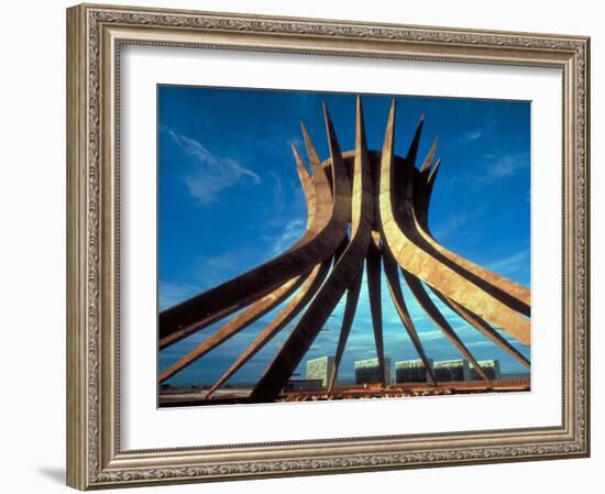 Concrete Framework for Conical Roman Catholic Cathedral Designed by Architect Oscar Niemeyer-Dmitri Kessel-Framed Photographic Print