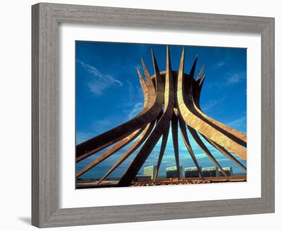 Concrete Framework for Conical Roman Catholic Cathedral Designed by Architect Oscar Niemeyer-Dmitri Kessel-Framed Photographic Print