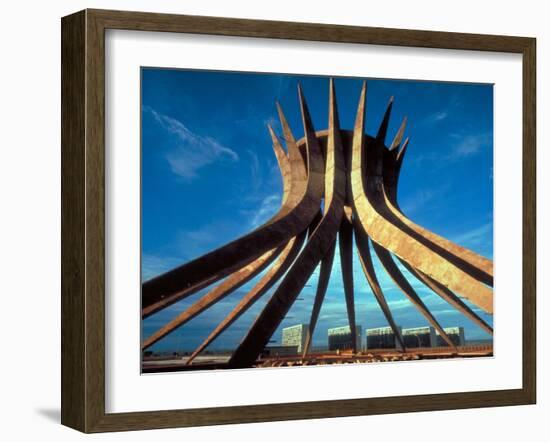 Concrete Framework for Conical Roman Catholic Cathedral Designed by Architect Oscar Niemeyer-Dmitri Kessel-Framed Photographic Print