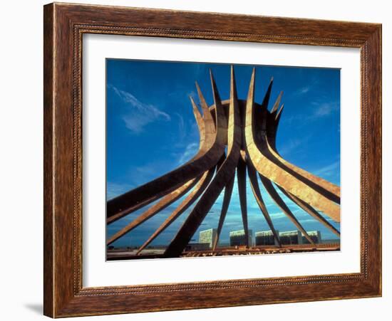 Concrete Framework for Conical Roman Catholic Cathedral Designed by Architect Oscar Niemeyer-Dmitri Kessel-Framed Photographic Print