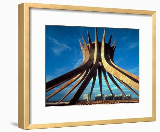 Concrete Framework for Conical Roman Catholic Cathedral Designed by Architect Oscar Niemeyer-Dmitri Kessel-Framed Photographic Print