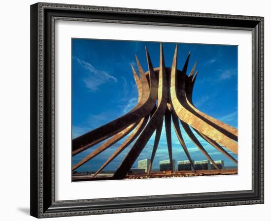 Concrete Framework for Conical Roman Catholic Cathedral Designed by Architect Oscar Niemeyer-Dmitri Kessel-Framed Photographic Print