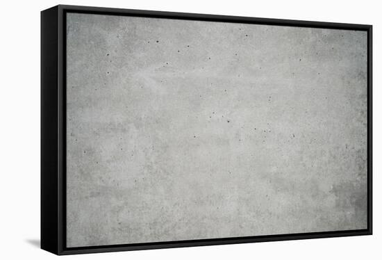 Concrete grey wall with structure and inclusions as a background-Axel Killian-Framed Stretched Canvas