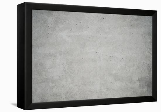 Concrete grey wall with structure and inclusions as a background-Axel Killian-Framed Premier Image Canvas