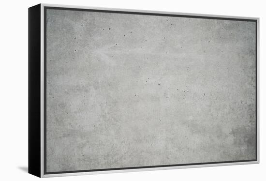 Concrete grey wall with structure and inclusions as a background-Axel Killian-Framed Premier Image Canvas