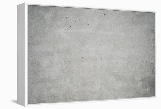 Concrete grey wall with structure and inclusions as a background-Axel Killian-Framed Premier Image Canvas