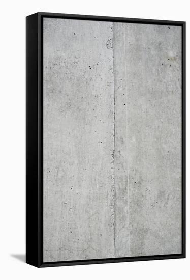 Concrete grey wall with structure and inclusions as a background-Axel Killian-Framed Stretched Canvas