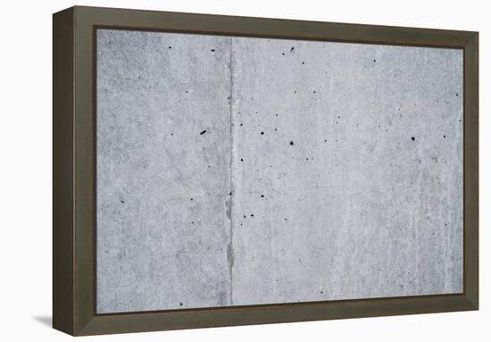 Concrete grey wall with structure and inclusions as a background-Axel Killian-Framed Premier Image Canvas