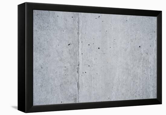 Concrete grey wall with structure and inclusions as a background-Axel Killian-Framed Premier Image Canvas