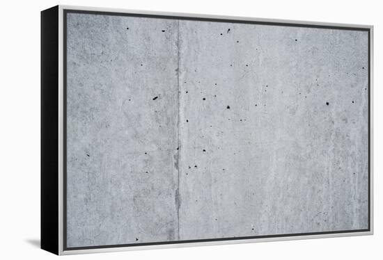 Concrete grey wall with structure and inclusions as a background-Axel Killian-Framed Premier Image Canvas