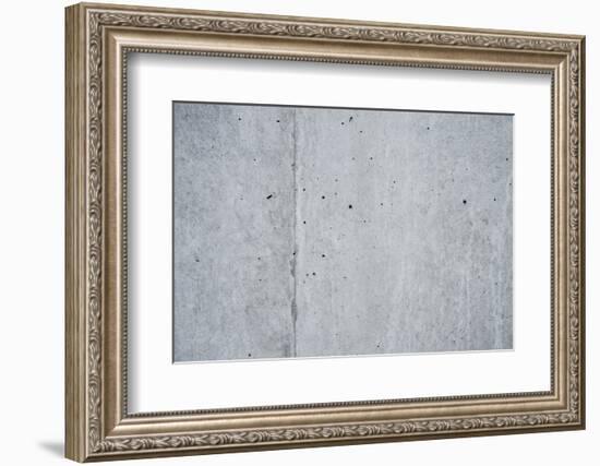 Concrete grey wall with structure and inclusions as a background-Axel Killian-Framed Photographic Print